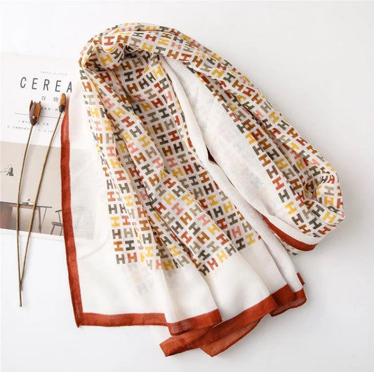 Silk-Emulation Satin Large Scarf