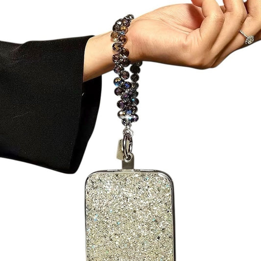Crystal Rhinestone Beaded Sparkly Phone Charm | Wrist Strap |Wrist Keychain