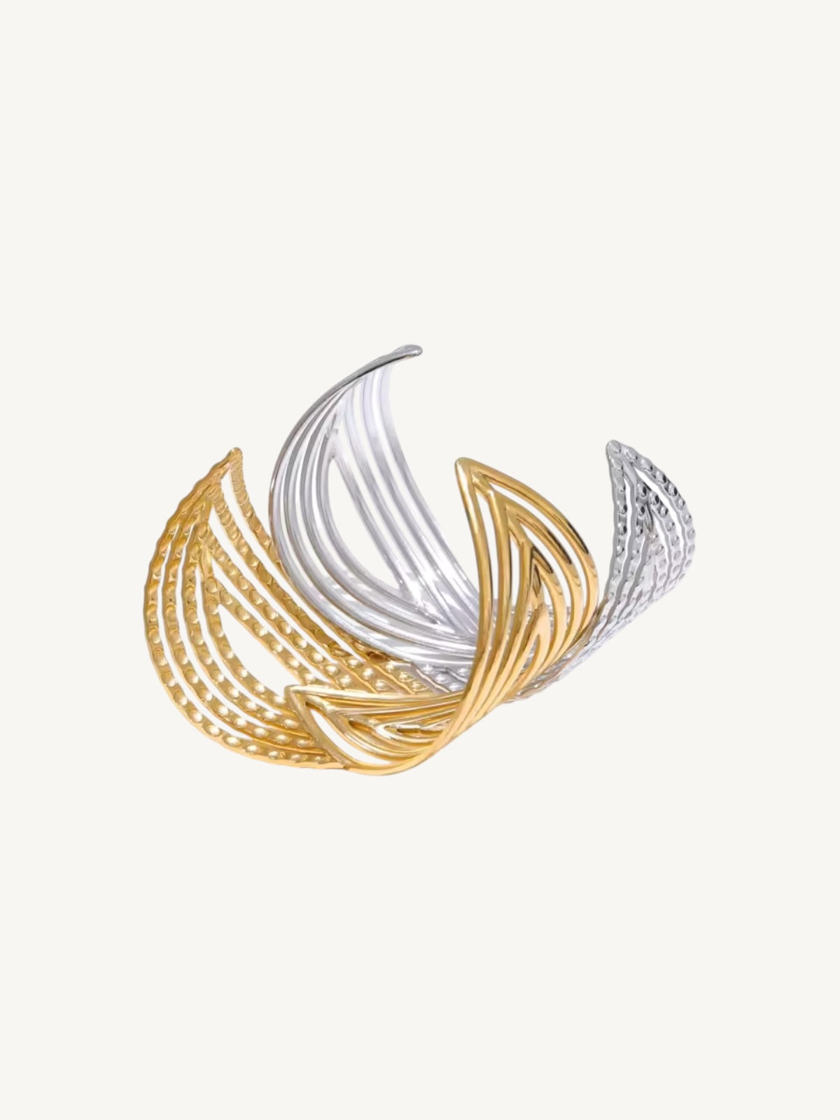 The Aile — Sculptural Multi-Strand Open Cuff Bracelet