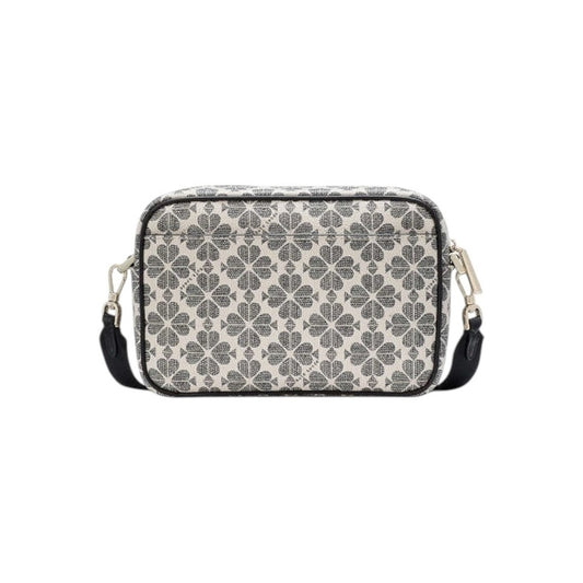 NWT Kate Spade Neutral and Black Spade Flower Camera Crossbody Bag