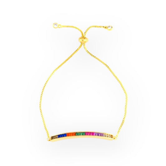 Rainbow Gleam Adjustable Bracelet