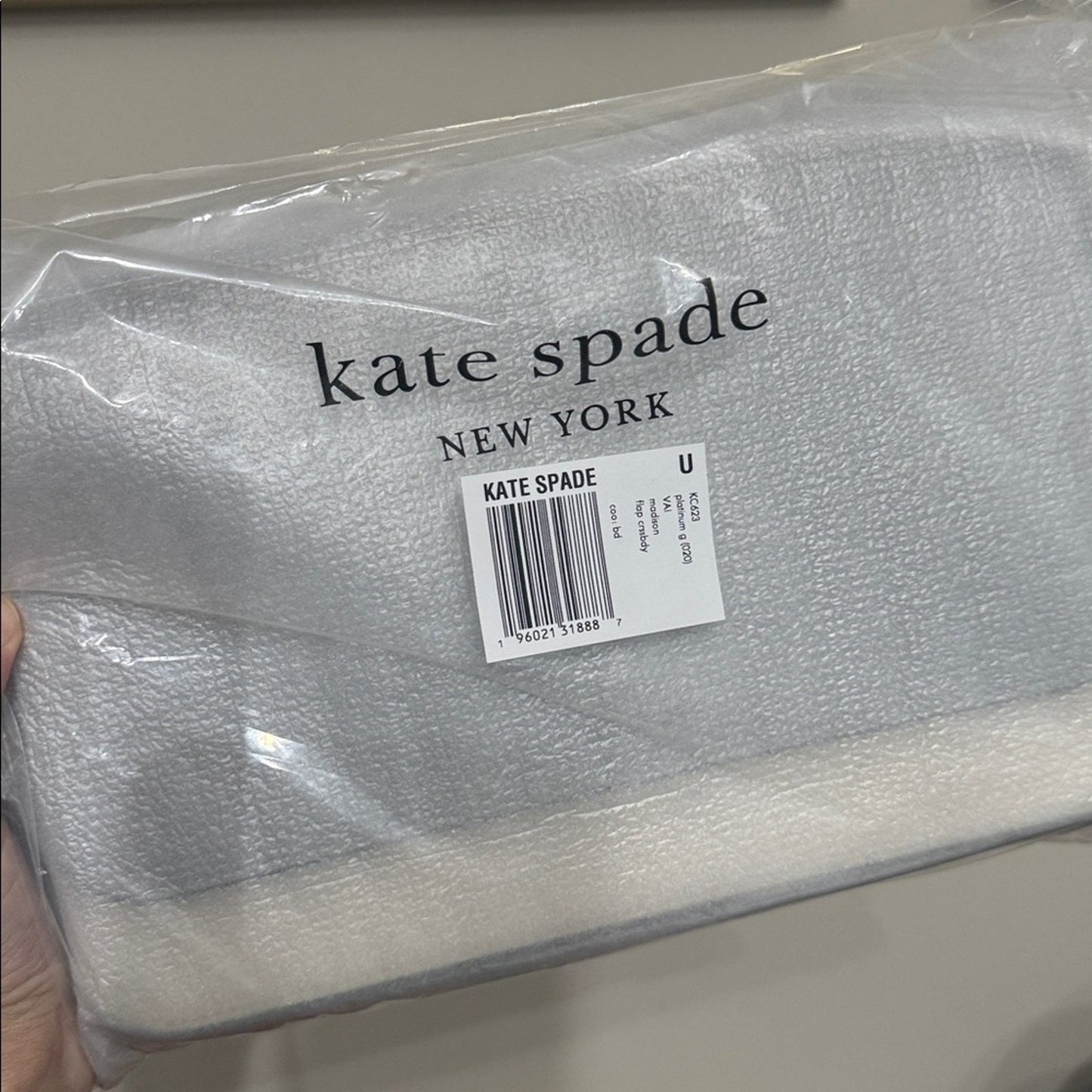 Kate Spade Platinum Grey Colorblock Convertible Crossbody Shoulder bag NWT