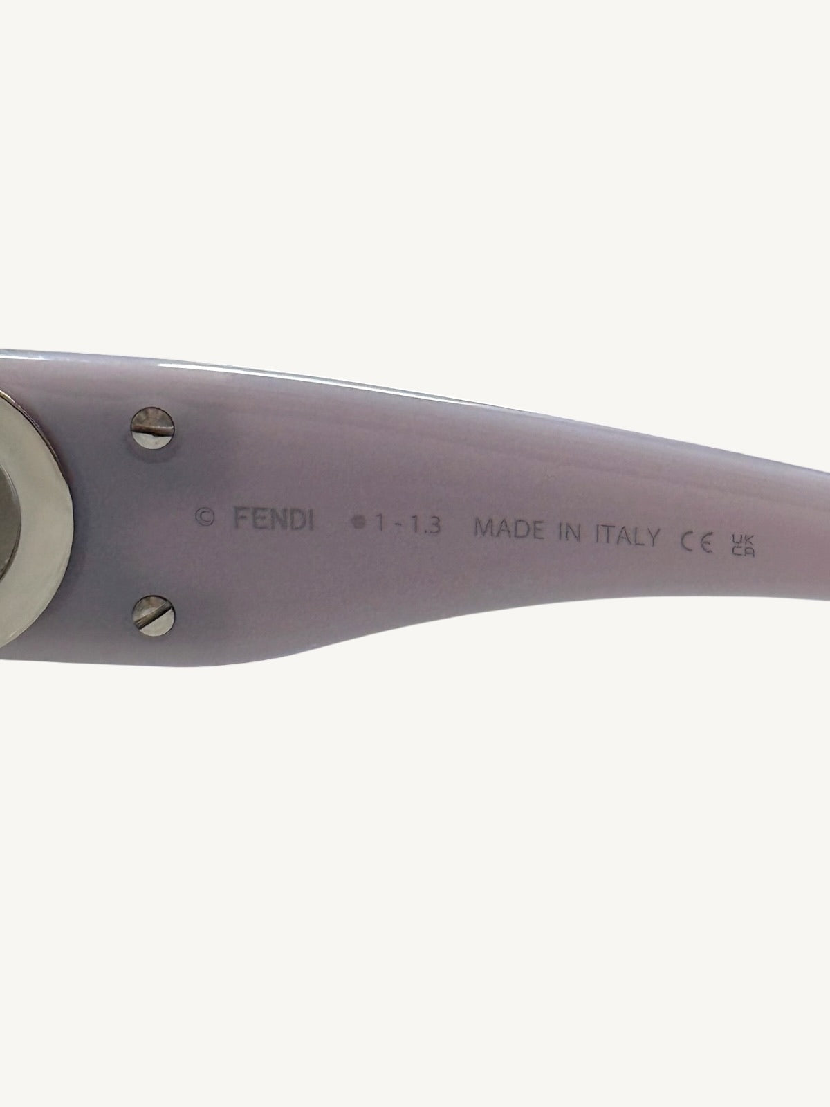 Fendi FE400631 Lavender Square Sunglasses — Gradient Brown Lenses — New