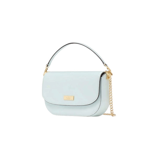 Kate Spade Krista Patent Chain Crossbody Hazy Morning Blue Shoulder Bag NWT