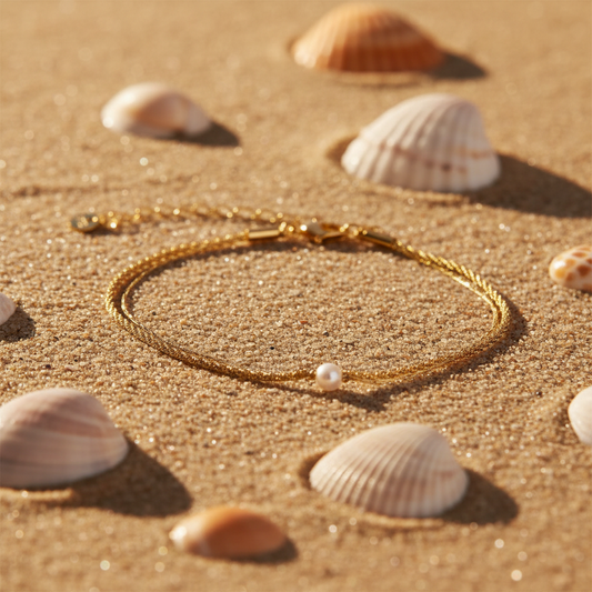 Beach Lifestyle — Gold Pearl Anklet