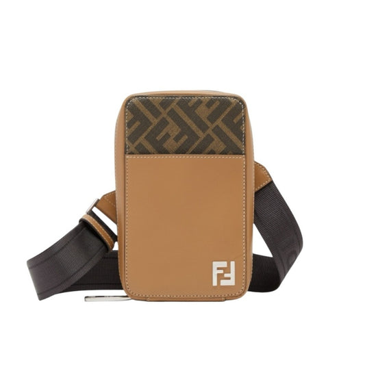 Retail $1,790 RARE NWT Fendi FF-Jacquard Leather Crossbody Bag (Unisex) W/ dust bag