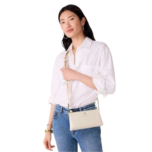Kate Spade Cream Pebbled Leather Guitar Strap Crossbody – Emma NWT $299 Retaill