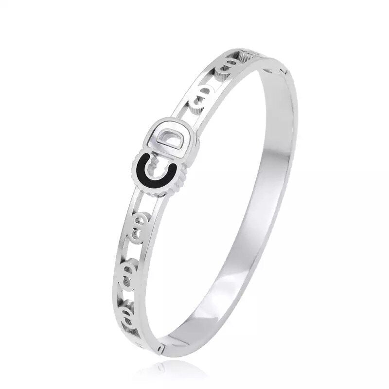 Luxe Monogram Elegance Bangle