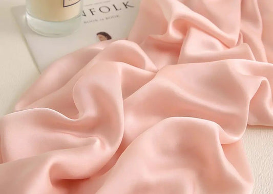Blush Serenity Silk-Emulation Satin Large Scarf