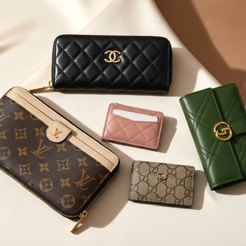 Luxury gold chains representing wallets accessories