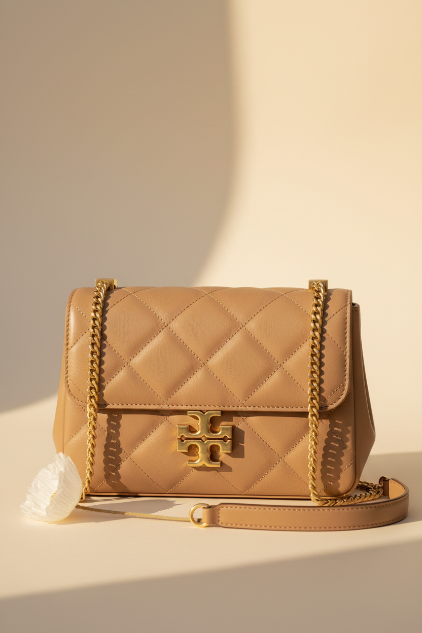 Tory Burch Fleming convertible shoulder bag editorial - Shimmer and Shawls