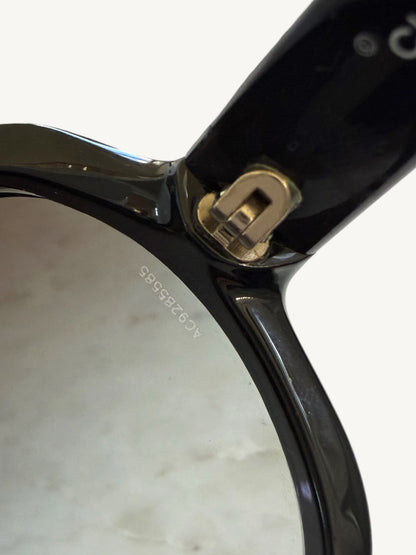 Chanel 40941 Crystal-Embellished Oversized Sunglasses — Black — Very Good Pre-Owned