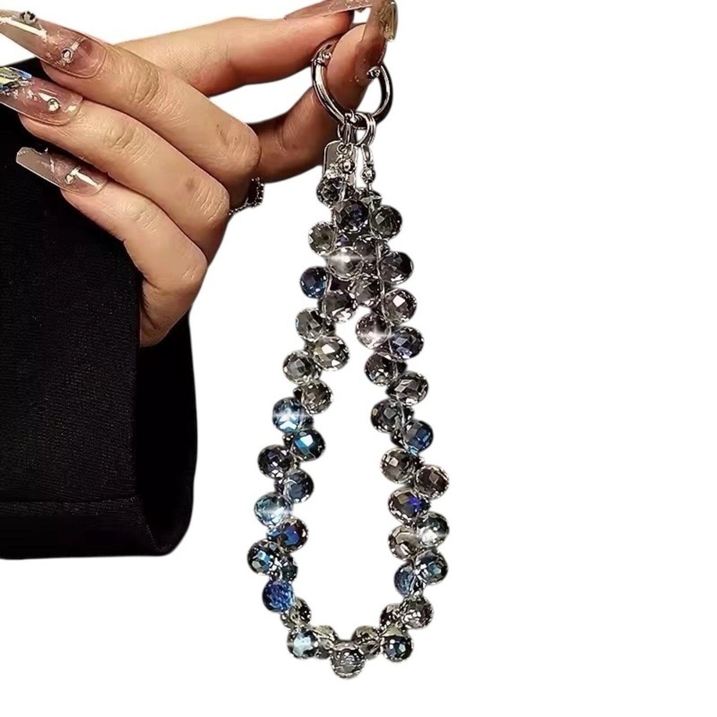 Crystal Rhinestone Beaded Sparkly Phone Charm | Wrist Strap |Wrist Keychain