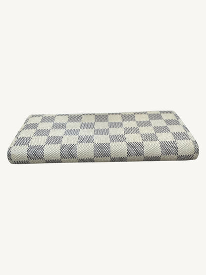 Louis Vuitton Damier Azur Sarah Long Wallet — Cream — Excellent Pre-Owned