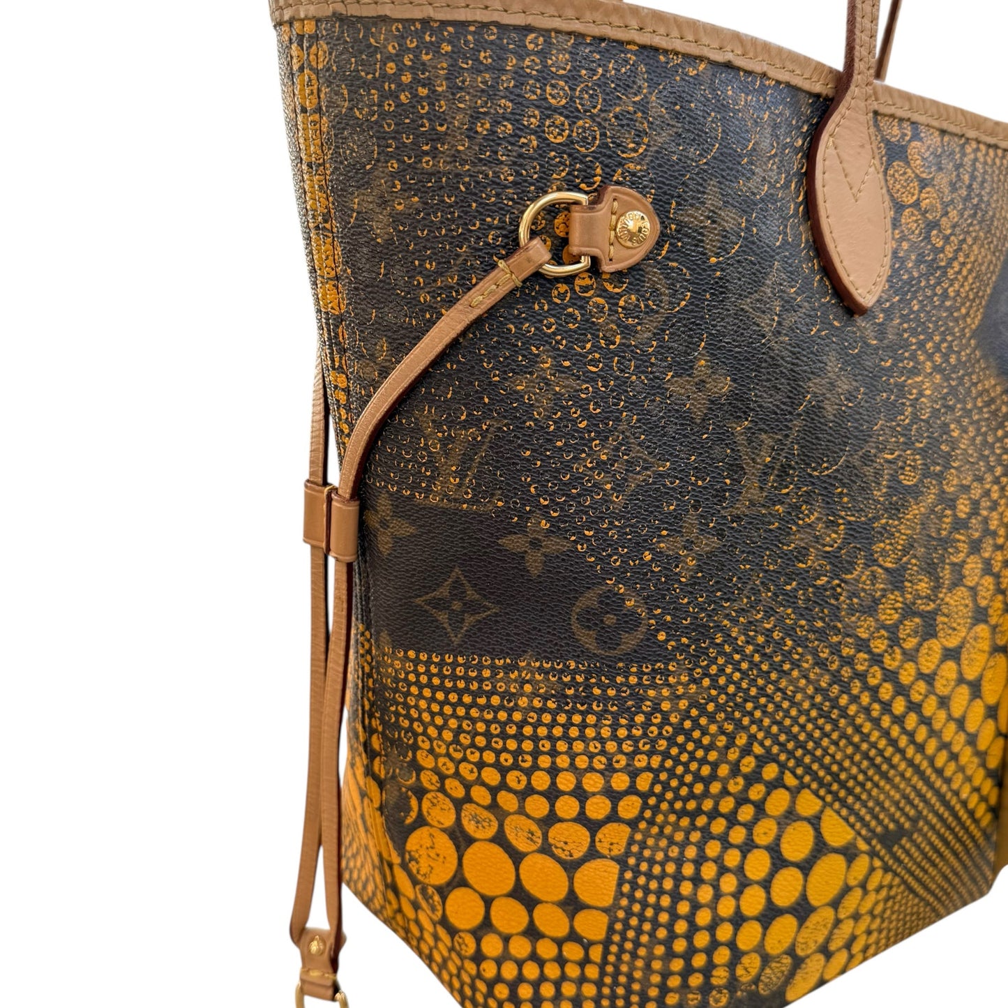 Louis Vuitton x Yayoi Kusama Limited Edition Yellow Waves Neverfull MM Tote