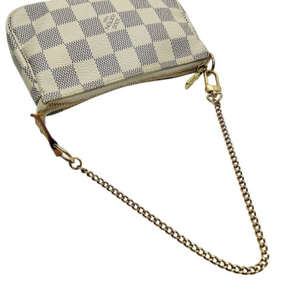 Louis Vuitton Mini Pochette Accessories Damier Azur N58010 Chain Pouch France