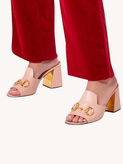 Gucci Horsebit 1953 Block Heel Mule — Blush Pink — Size 36 — New in Box