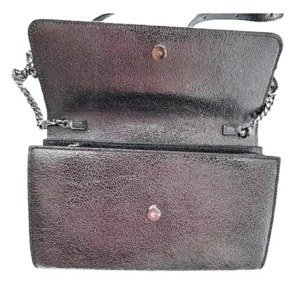 Versace Metallic Leather Virtus Bag – Gunmetal Hardware – NWT with Dust Bag