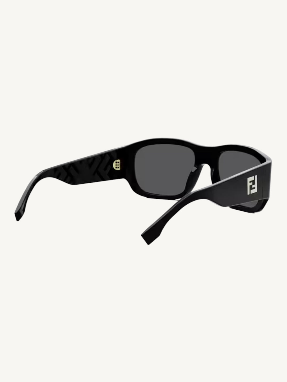 Fendi FE40117I Rectangle Sunglasses — Black Acetate / Smoke Lenses — New