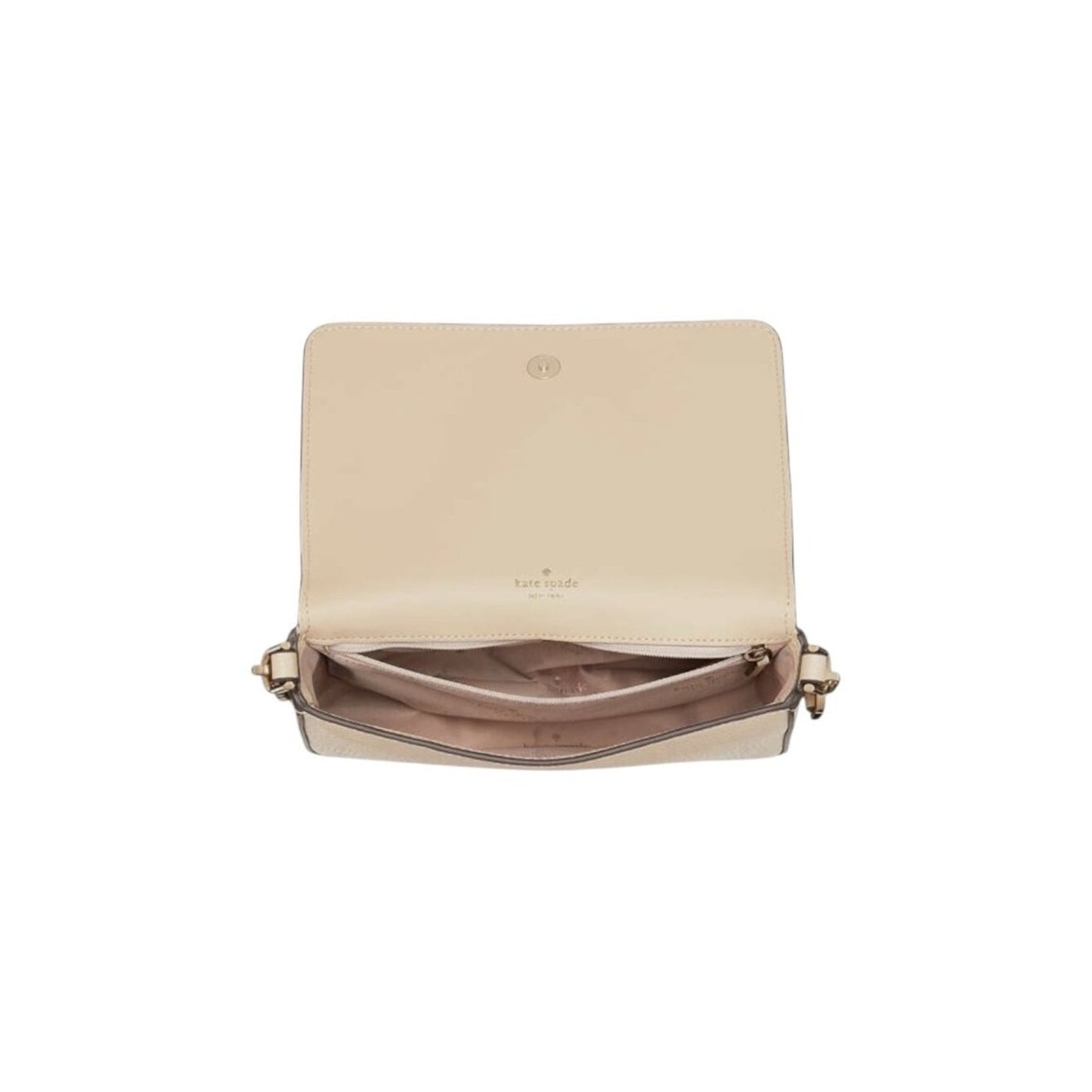 Kate Spade Ivory Beige Colorblock Pebbled Leather Lena Crossbody NWT $299 MSRP