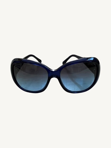 Chanel 5248-A Camellia Oversized Butterfly Sunglasses — Navy Blue — Full Set