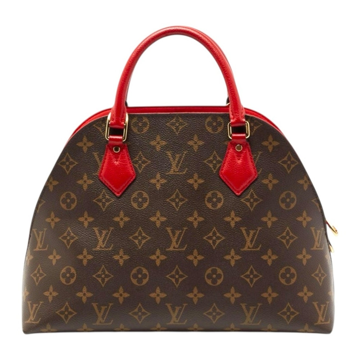 Like New Rare Louis Vuitton Alma B’N’B Monogram Cerise Red | LV Dome Satchel
