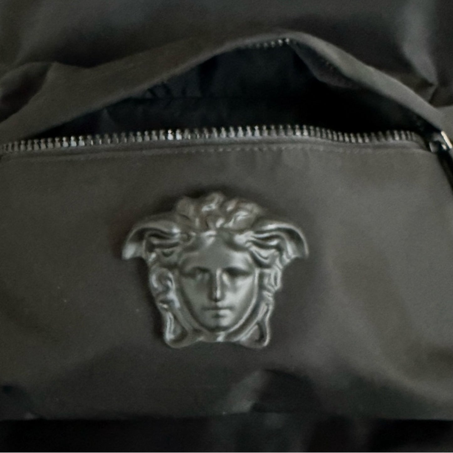 NWT Retail $1450 Versace La Medusa Palazzo Large Nylon Unisex Black Backpack