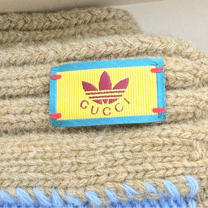 NWT Unisex Adidas x Gucci 100% Wool Cable Knit Extra Long Scarf | Made in Italy