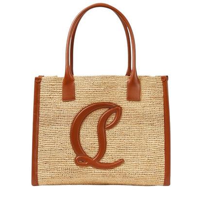 Christian Louboutin By My Side Large Raffia Tote Bag – Natural/Cuoio NWT