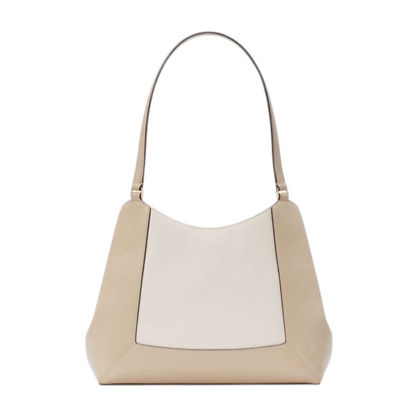 Kate Spade Cream Beige Pebbled Leather Lena Triple Compartment Shoulder Bag NWT