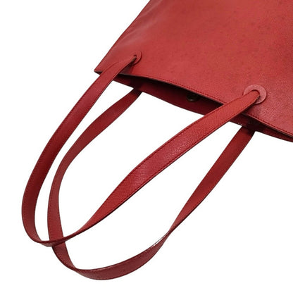 Authentic Chanel Rare Red Caviar Leather Large Tote Bag — Serial 5581084