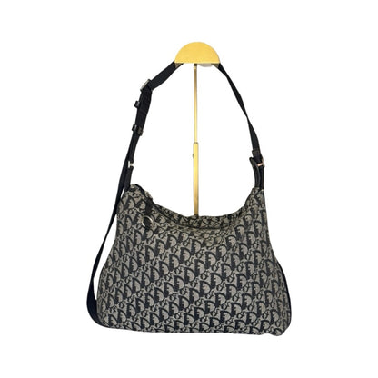 Christian Dior Y2K Vintage Trotter Crossbody Bag Black Diorissimo Galliano 2002