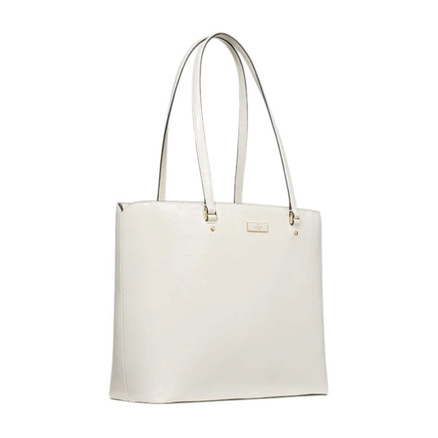 kate spade Bridget Cream Crinkle Patent Large Tote / Gold Accents