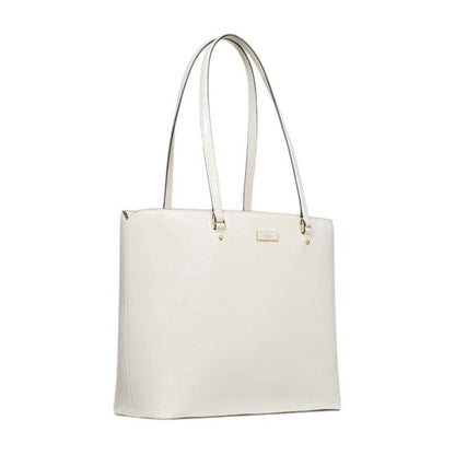 kate spade Bridget Cream Crinkle Patent Large Tote / Gold Accents