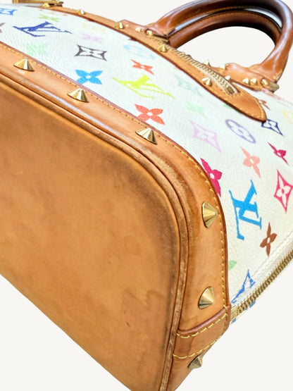 Louis Vuitton Alma MM — Multicolor White Monogram | Murakami Collaboration