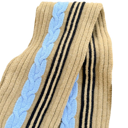 NWT Unisex Adidas x Gucci 100% Wool Cable Knit Extra Long Scarf | Made in Italy