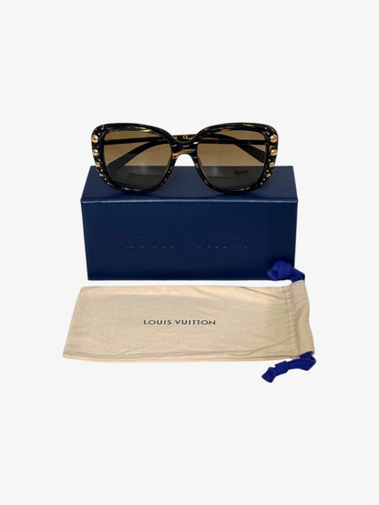 Louis Vuitton Z1127E Waimea Sunglasses — Black & Gold — Brown Gradient — Very Good Pre-Owned