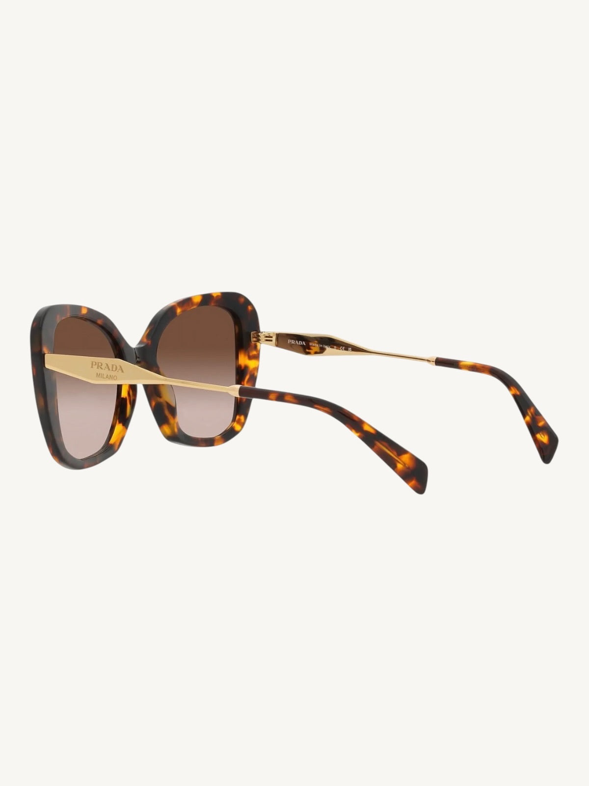 Prada SPR 03Y Tortoise Butterfly Sunglasses — Gold Temple — New Full Set