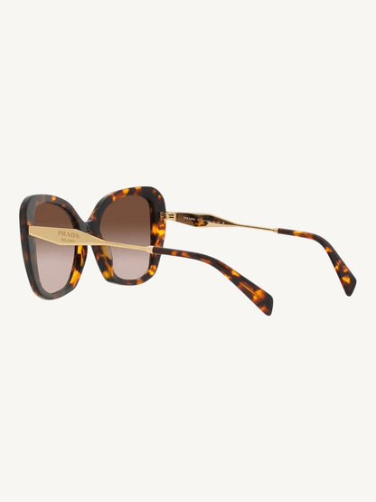 Prada SPR 03Y Tortoise Butterfly Sunglasses — Gold Temple — New Full Set