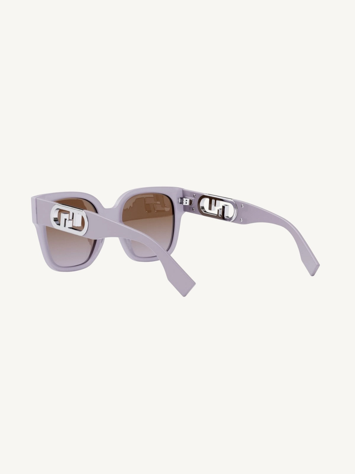 Fendi FE400631 Lavender Square Sunglasses — Gradient Brown Lenses — New