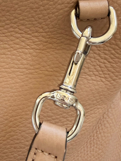 Gucci Large Bamboo Daily 2Way Top Handle Crossbody Bag — Camel Grained Calfskin | Frida Giannini Era Style 370830