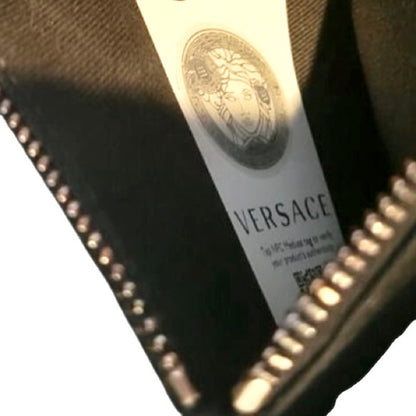 Versace Metallic Leather Virtus Bag – Gunmetal Hardware – NWT with Dust Bag