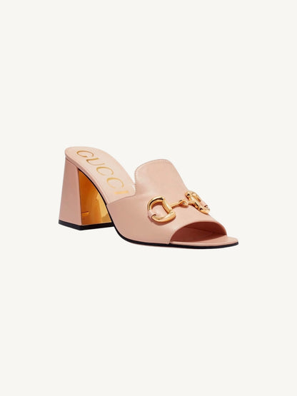 Gucci Horsebit 1953 Block Heel Mule — Blush Pink — Size 36 — New in Box