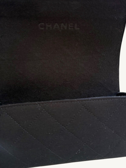 Chanel 40941 Crystal-Embellished Oversized Sunglasses — Black — Very Good Pre-Owned