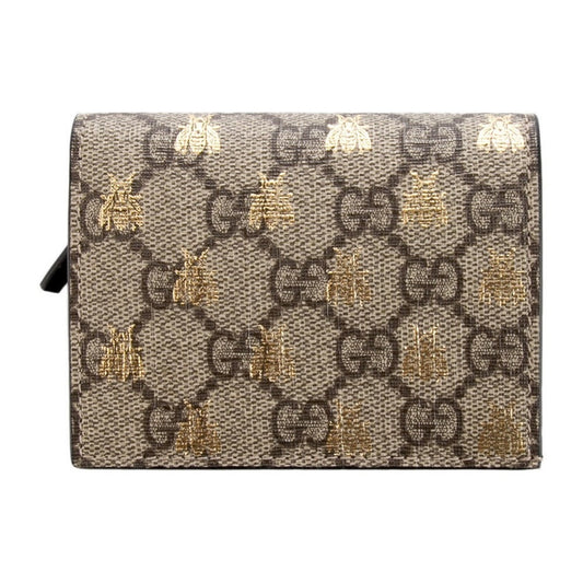 Gucci GG Supreme Bee Print Compact Bifold Wallet - Unisex