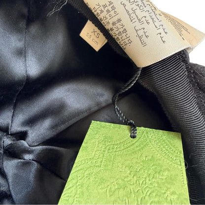 Gucci Mohair Baseball Cap – Black (Size XS)