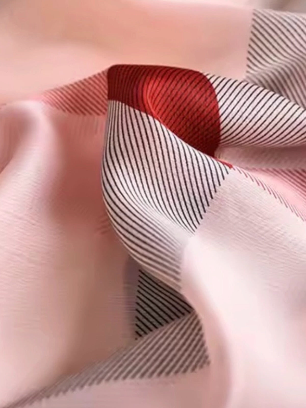 The Windsor – Heritage Check Silky Satin Scarf Shawl Wrap