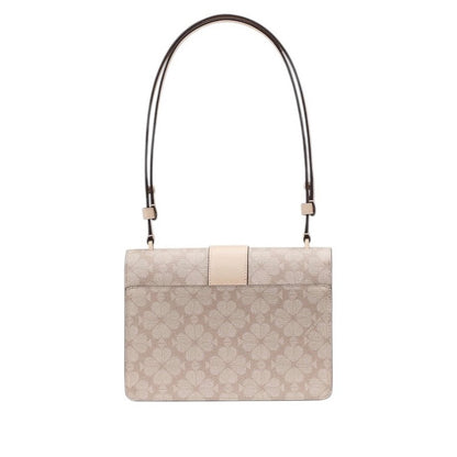 Kate Spade Cream Jacquard Spade Flower Convertible Shoulder Bag Crossbody NWT