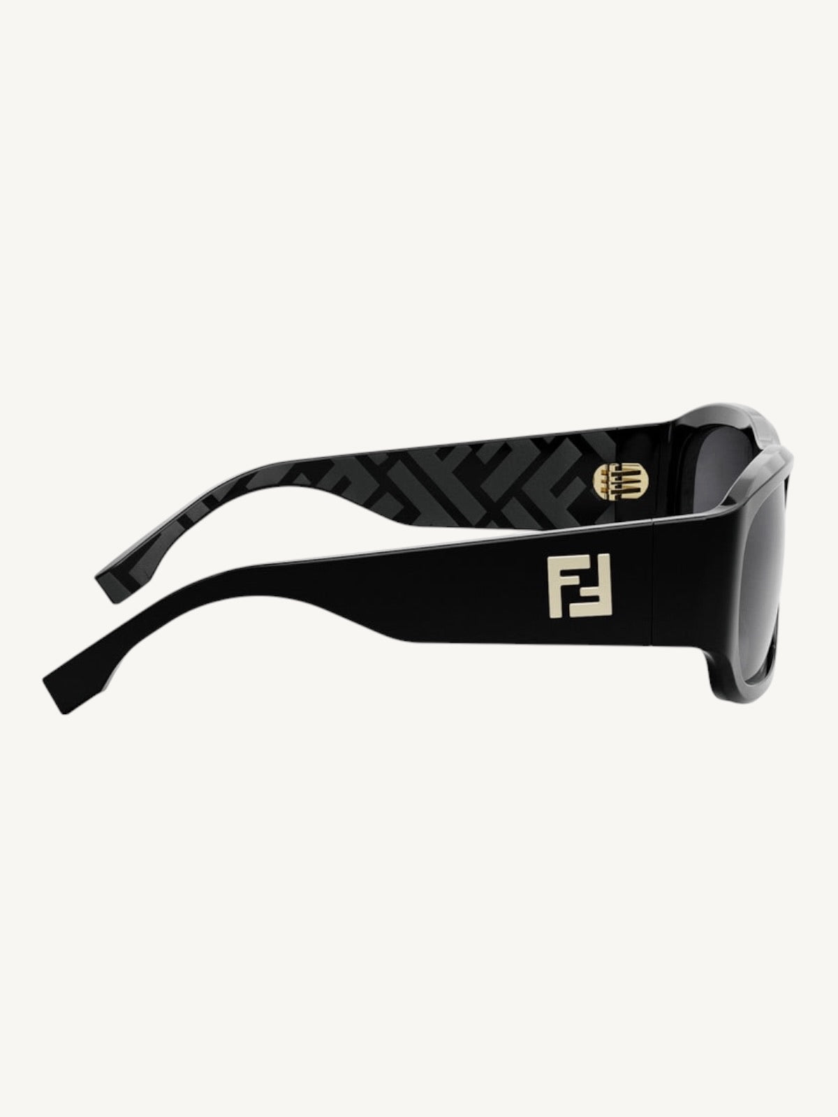 Fendi FE40117I Rectangle Sunglasses — Black Acetate / Smoke Lenses — New