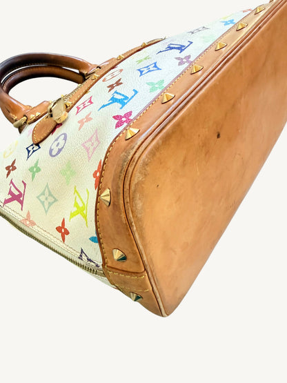 Louis Vuitton Alma MM — Multicolor White Monogram | Murakami Collaboration